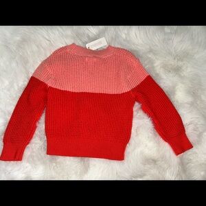 Toddler girl color block sweater